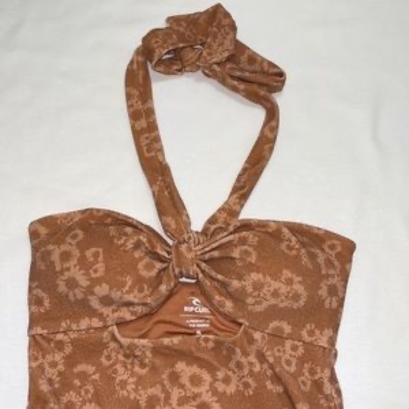 Rip Curl Floral Tan One Piece Swimsuit - Picture 4 of 7